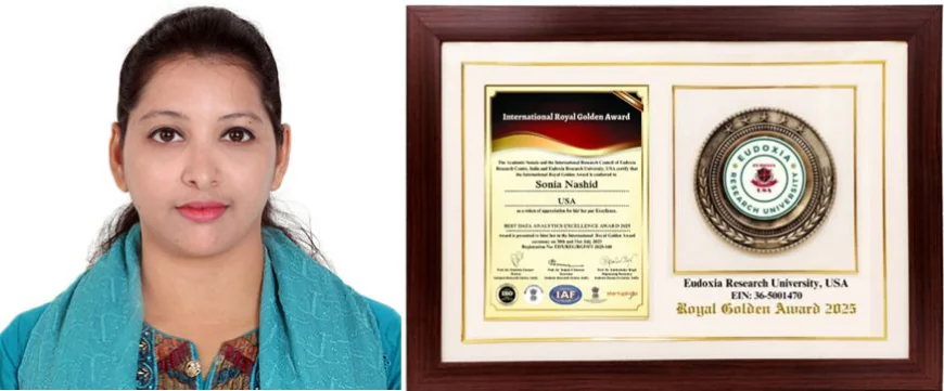 Sonia Nashid receives Best Data Analytics Excellence Award-2025