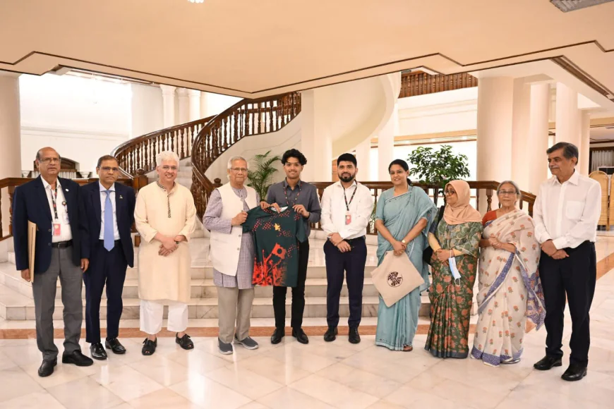 Chief Adviser Yunus hands over Purbachal land deed to Megh, son of Sagar-Runi