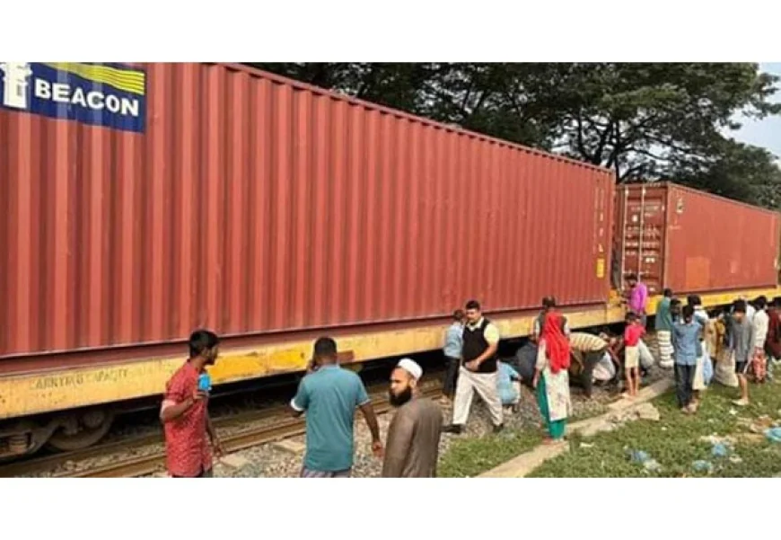 Freight Train Derails in Chattogram