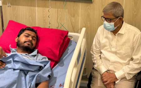 Mirza Fakhrul Visits Nur at DMCH