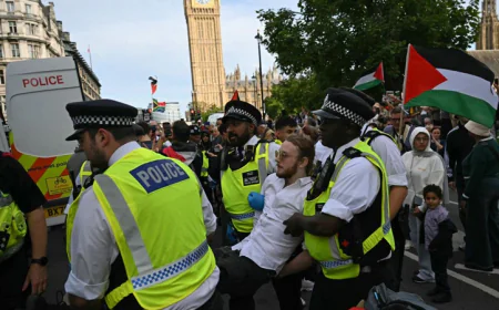 UK police detain hundreds in latest Palestine Action protest