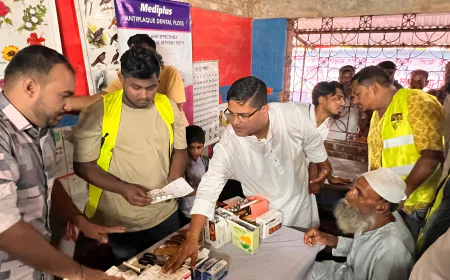 Free medical camp for underprivileged people inaugurated at Muktijoddha Complex in Shah Ali Police Station