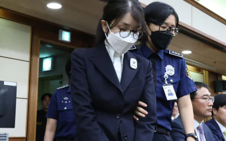 Former South Korean first lady faces trial in corruption case