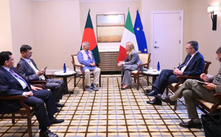 CA, Italian PM hold talks on safe migration for Bangladeshis