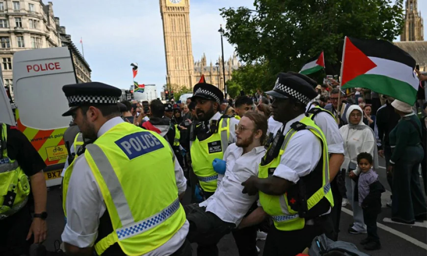 UK police detain hundreds in latest Palestine Action protest