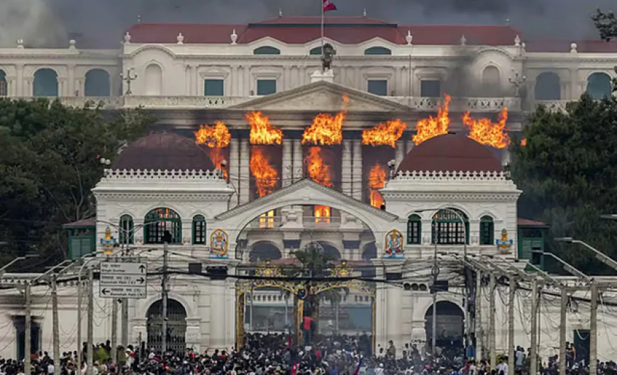 Protesters in Nepal Set Parliament on Fire as PM Resigns