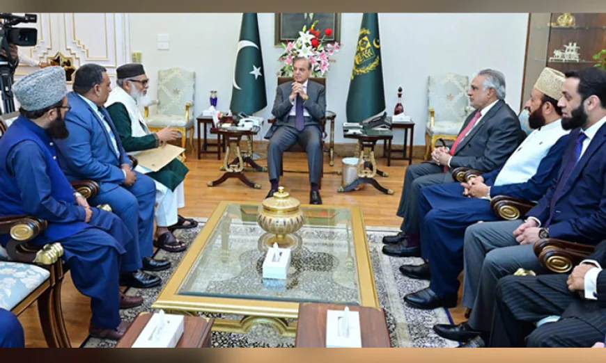 Khalid holds talks with Pakistan Prime Minister Shehbaz Sharif