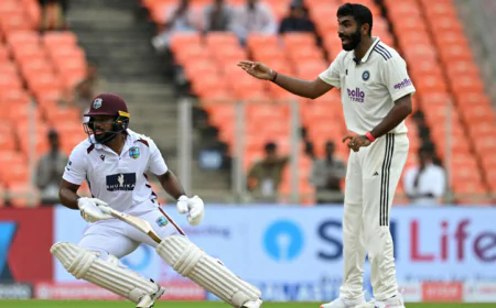Siraj shines as West Indies slump to 90-5 in first India Test