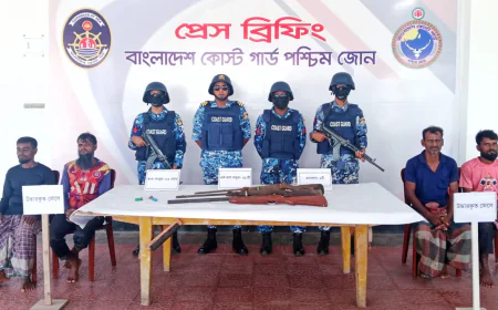 BCG Rescues Four Hostage Fishermen, Seizes Weapons and Ammunition in Sundarbans