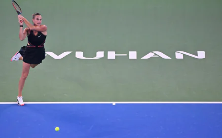 Sabalenka Races into Wuhan Quarters After Boost from Djokovic