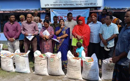 Seeds and Fertilizers Distributed to 690 Farmers in Satkhira