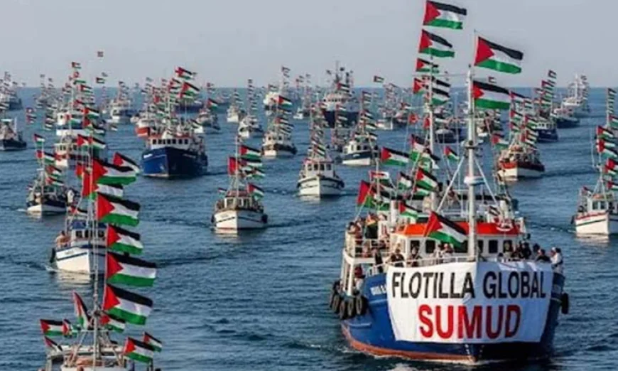 Flotilla advances toward Gaza in defiance of Israeli blockade