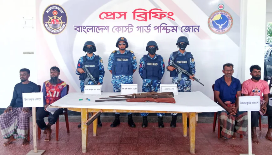 BCG Rescues Four Hostage Fishermen, Seizes Weapons and Ammunition in Sundarbans