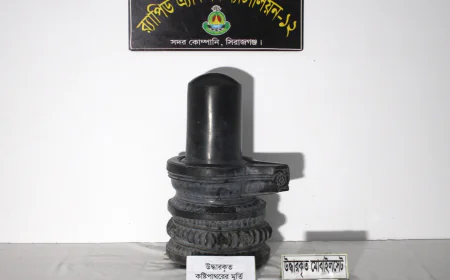 Three Arrested with 94-kg Touchstone Shiva Lingam in Sirajganj