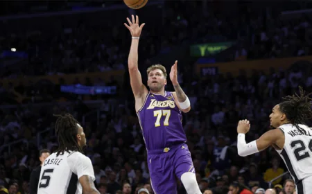 Doncic leads Lakers past Wembanyama’s Spurs; Blazers beat Thunder