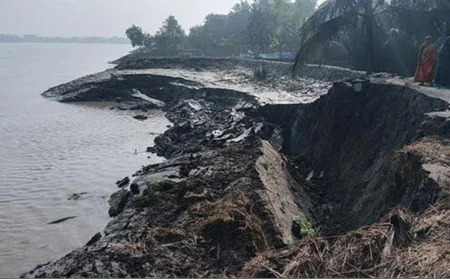 River Erosion Sparks Panic in Six Khulna Villages