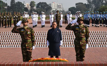 Bhutanese PM pays tribute to Liberation War heroes in Savar