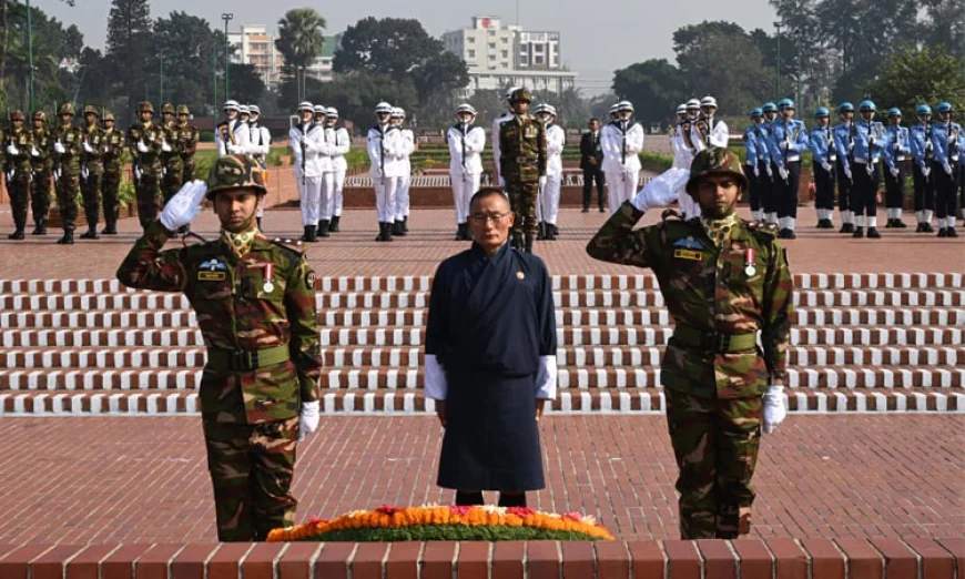 Bhutanese PM pays tribute to Liberation War heroes in Savar