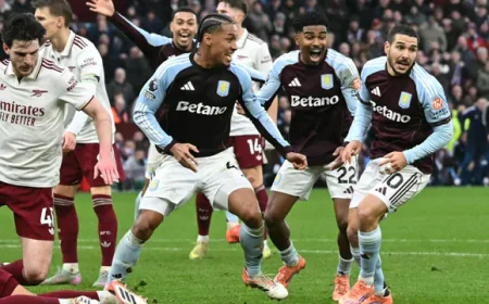 Arsenal Stunned by Aston Villa as Man City Close Gap to Two Points