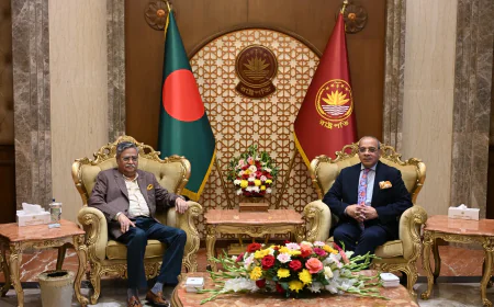 Chief Justice Pays Farewell Call on President