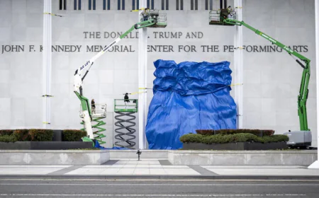 Trump’s Name Restored on Kennedy Center Facade a Day After Removal