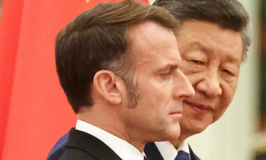 Macron calls on China to support peace and fair trade