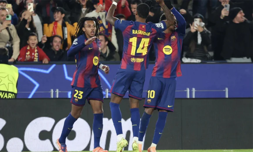 Koundé brace secures Barcelona's comeback win over Frankfurt