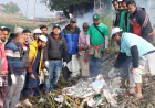 Volunteers lead plastic waste cleanup in Chalan Beel