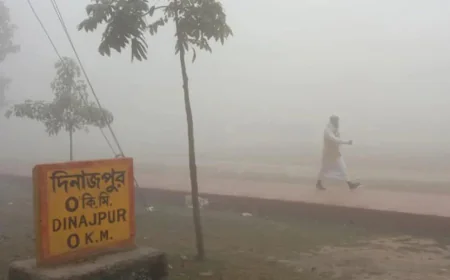 Lowest temperature of 9.7°C recorded in Dinajpur