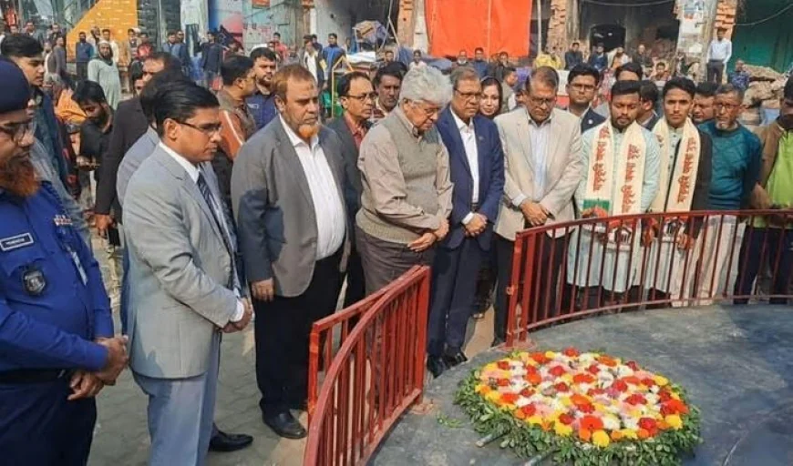 Adilur Rahman pays tribute at July Memorial and martyrs’ graves in Bogura
