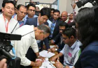 Tarique Rahman casts vote along with family