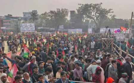 Huge Crowd Gathers for Tarique Rahman’s Rally in Khulna