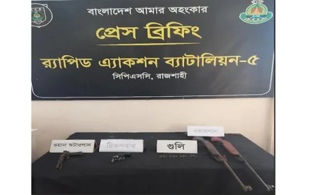 Firearms and Ammunition Seized in Rajshahi