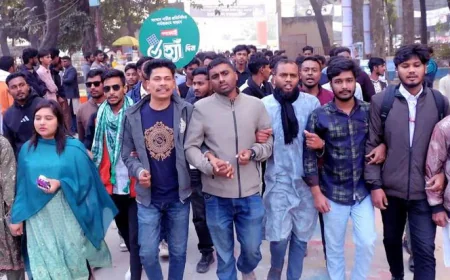 Anti-Discrimination Student Movement holds 'Yes' march in Rangpur
