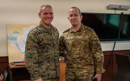 Top US military officer met with Lebanese counterpart