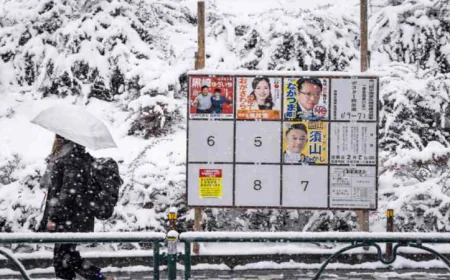 Japan votes in snow-hit snap polls as Takaichi eyes strong mandate
