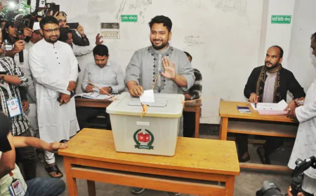 Nahid Islam casts vote, urges all to vote