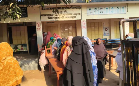 Voting underway peacefully in Chapainawabganj with a high presence of women voters