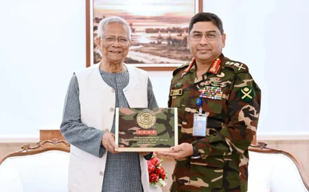 Army Chief calls on Chief Adviser