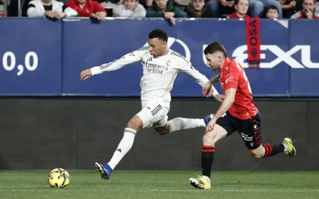 Liga leaders Real Madrid stung by late Osasuna winner