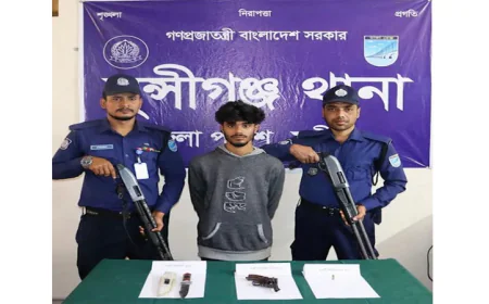 Youth arrested with firearm, bullets in Munshiganj