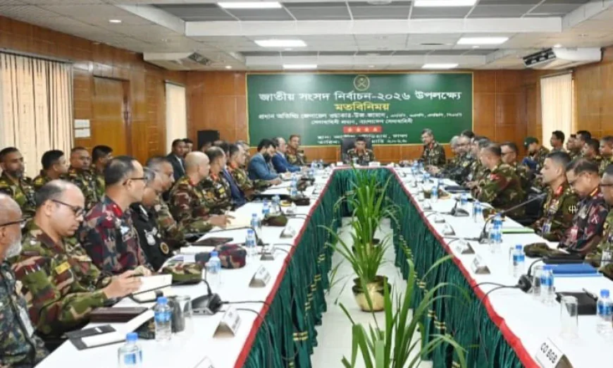 Army Chief holds view-exchange meeting at Gulistan Army Camp centering JS polls