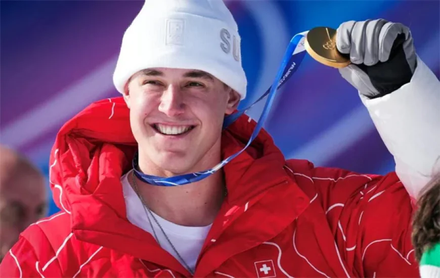 Swiss racer Von Allmen wins first gold of Winter Olympics