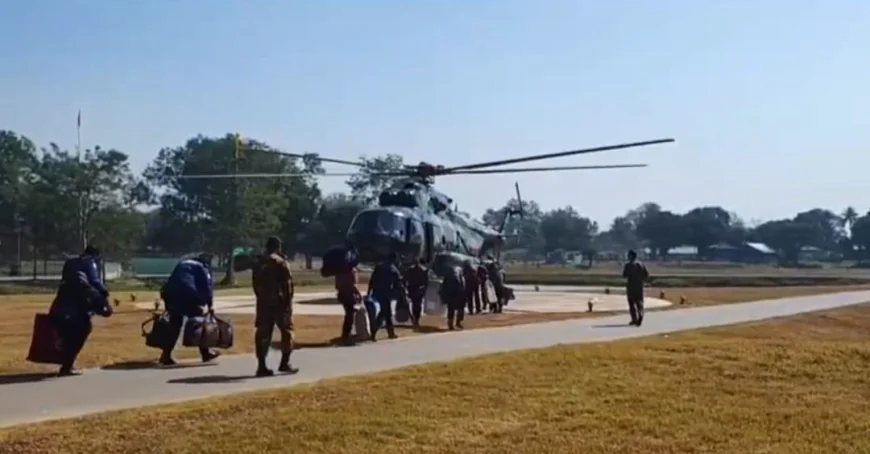 Election materials sent to remote polling stations in Khagrachari