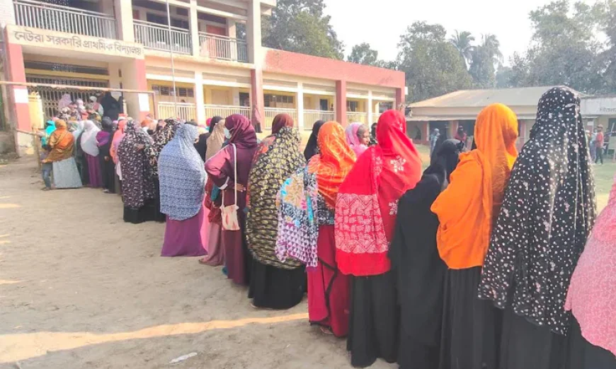 Festive mood marks polling in Cumilla