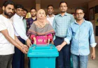 Administration distributes dustbins in Sundarganj