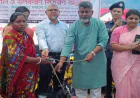 Goats distributed to 100 small ethnic families in Naogaon