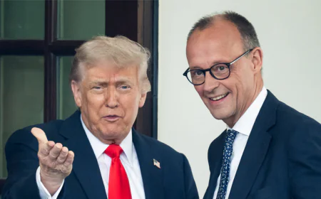 Trump hosts Germany's Merz for talks eclipsed by Mideast war