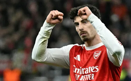 Late Havertz penalty snatches Arsenal draw at Leverkusen