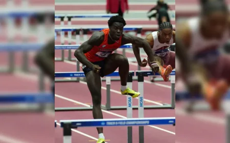 American Tharp runs 2026 world best in 60m hurdles